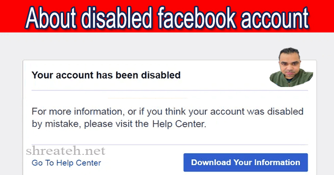 about recover disabled facebook account