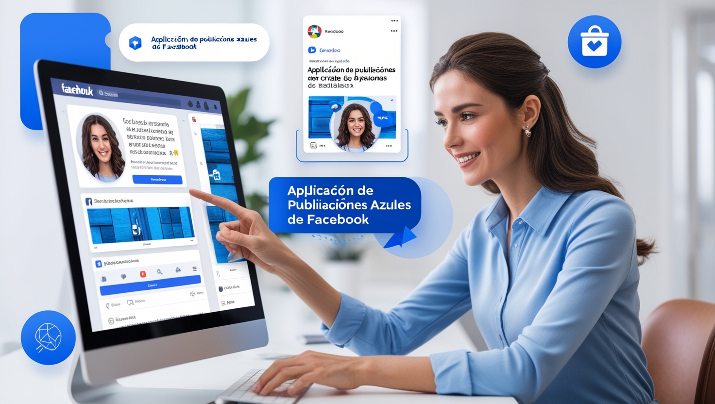 aplicacion de publicaciones azules de facebook