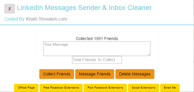LinkedIn Messages Sender and Inbox Cleaner