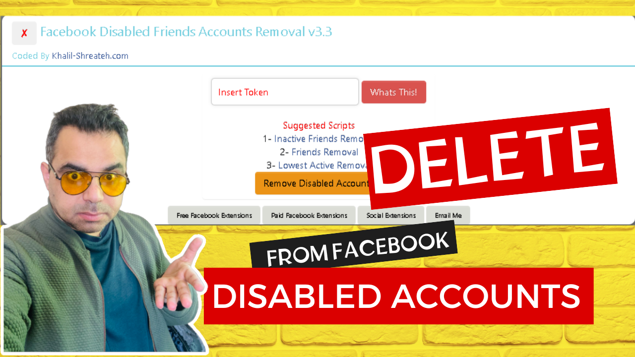 Facebook disabled friends removal delete unfriend Facebook disabled accounts from friendlist chrome extension