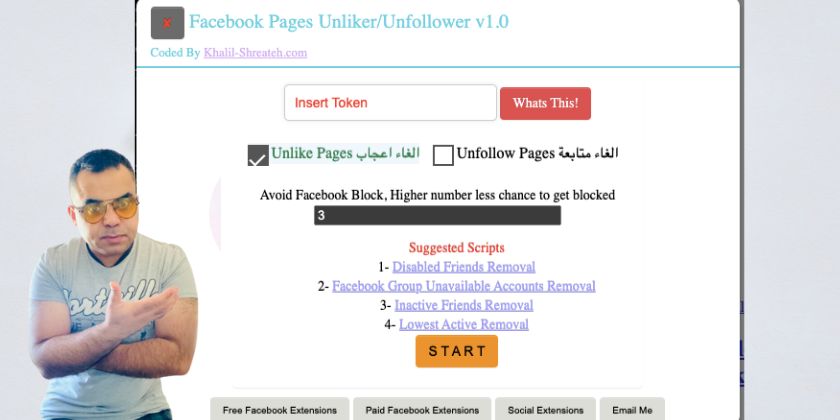Unfollow/Like All Facebook Pages Chrome Extension