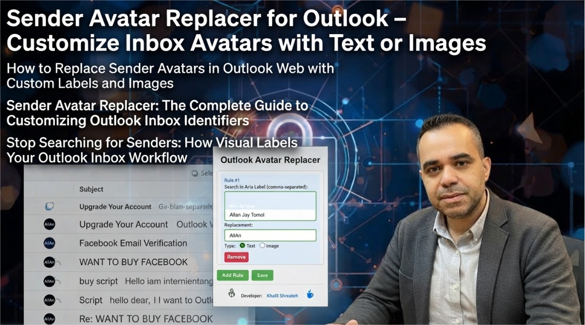 Sender Avatar Replacer: The Complete Guide to Customizing Outlook Inbox Identifiers