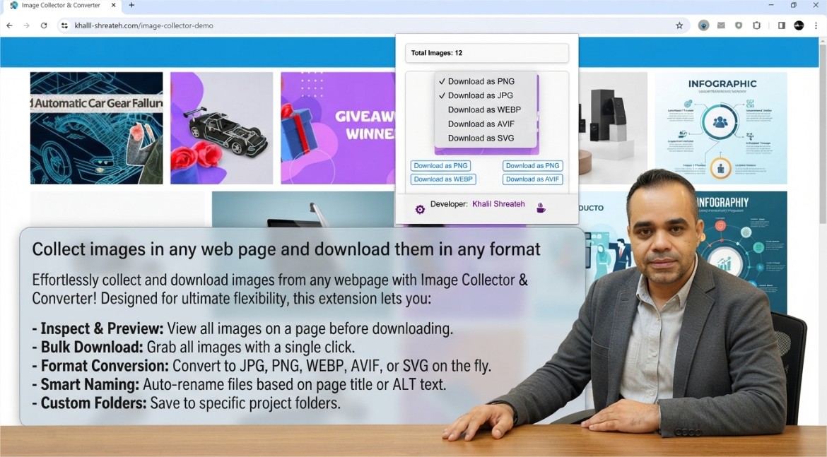 How to Collect and Download All Images from a Webpage Using a Chrome Extension