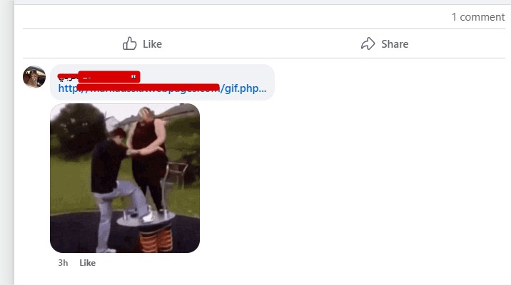 Leverage GIFs on Facebook demo comment